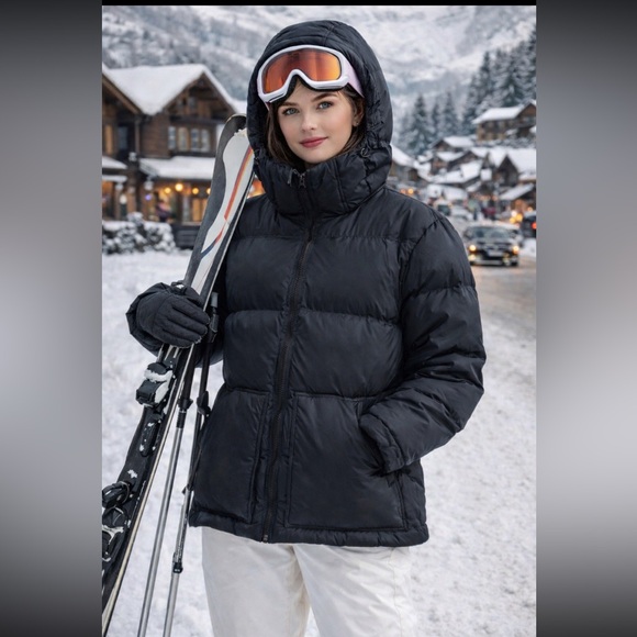 Denim & Supply Ralph Lauren Jackets & Blazers - Ralph Lauren Denim & Supply Womens Black Down XL Puffer Jacket Hood warm rare